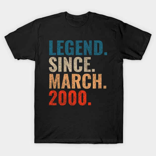 Legend since March 2000 Retro 2000 T-Shirt by TeeLogic